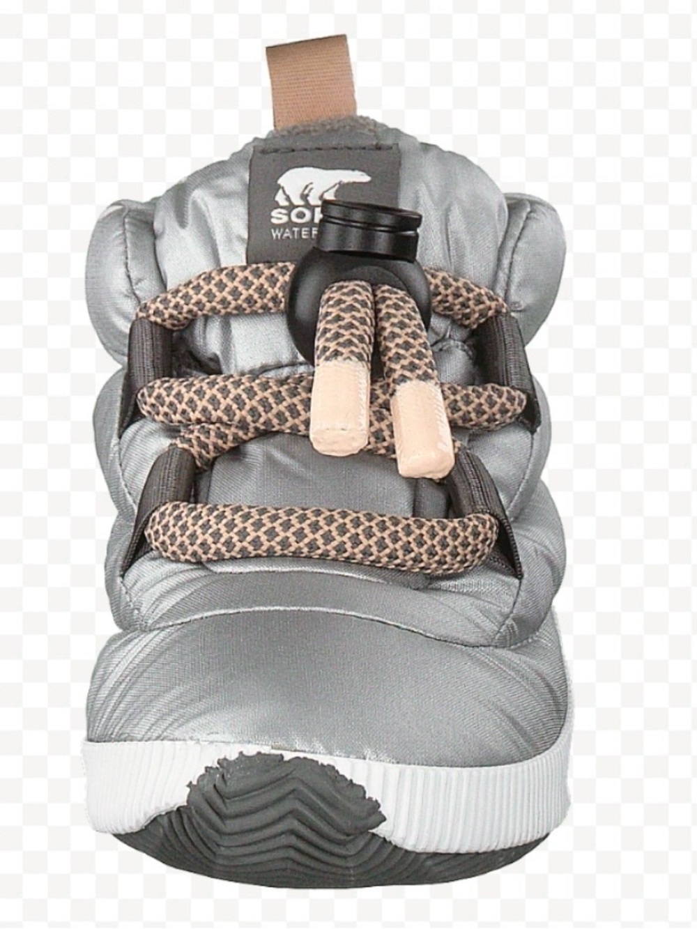 Sorel Out ‘N About Puff lace silver metallic sneaker - Picture 2 of 14